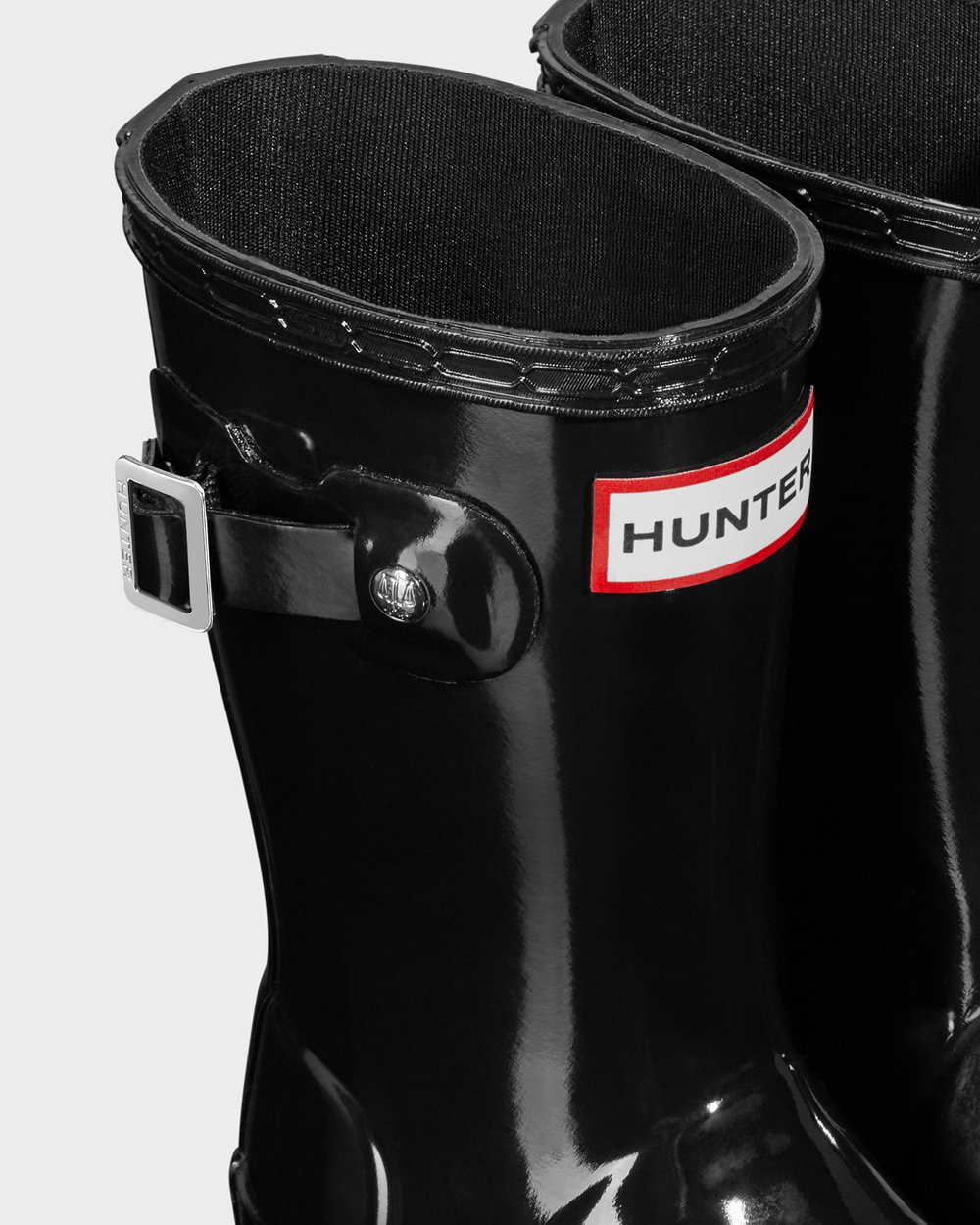 Botas de Lluvia Hunter Niños - Original Little Gloss - Negros - WBACYMT-10